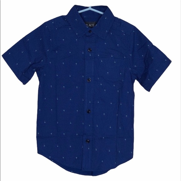 Children’s Place boys palm tree button down 5/6 - Picture 1 of 6